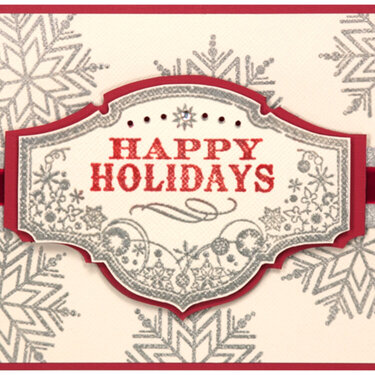 Happy Holidays Snowflake Card - by Jennifer