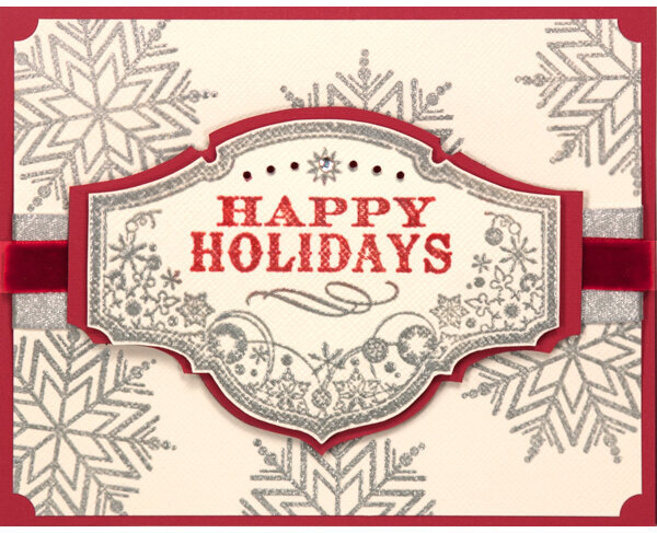 Happy Holidays Snowflake Card - by Jennifer