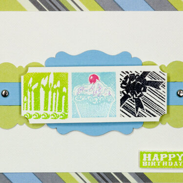 Inchies Happy Birthday Card - by Jennifer Brown