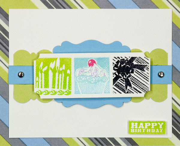 Inchies Happy Birthday Card - by Jennifer Brown