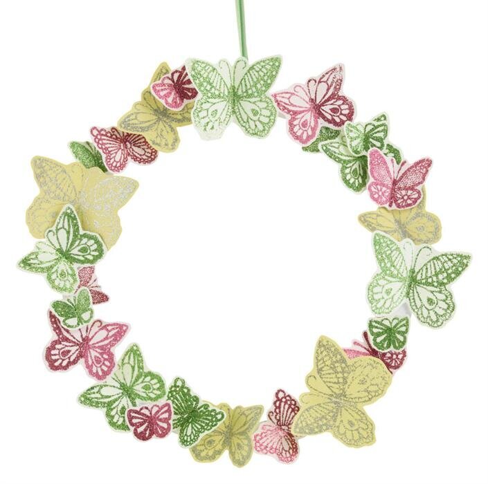 Glitter Embossed Butterfly Wreath Designed By Martha Stewart Crafts