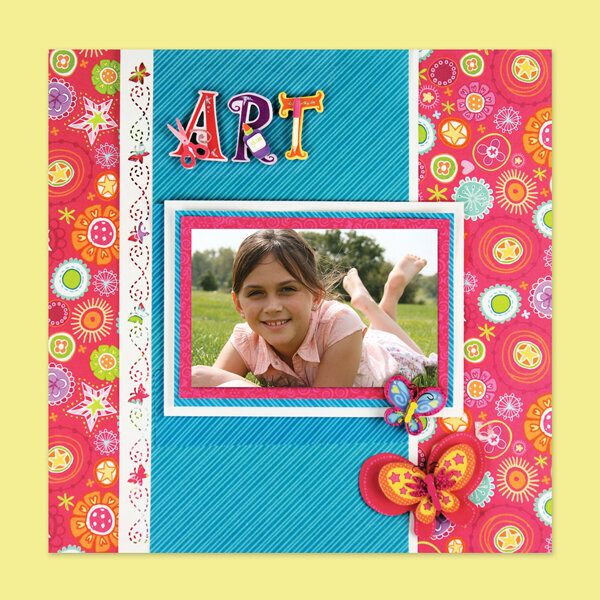 Artsy Scrapbook Page Designed By American Girl Crafts