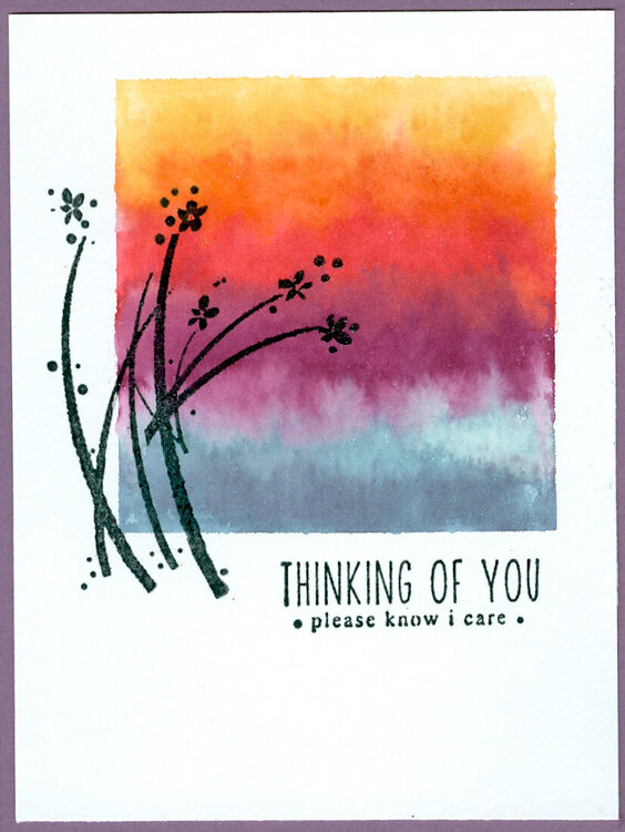 Watercolor Background -- Thinking of You