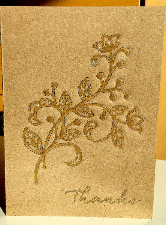 Embossed Impression Thank You Card