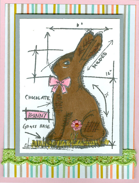 Blueprint Bunny Easter card