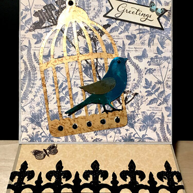 Easel Card with Foiled Die Cuts