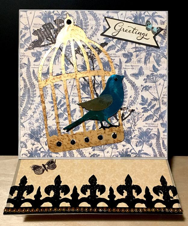 Easel Card with Foiled Die Cuts