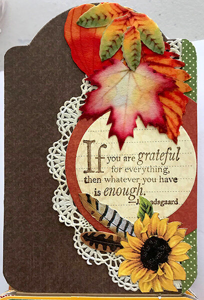 Graphic 45 Autumn Flip Book Reverse of Second Tag Flap