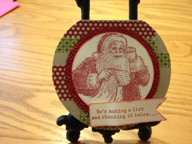 Circle Washi Tape Santa&#039;s List Christmas Card