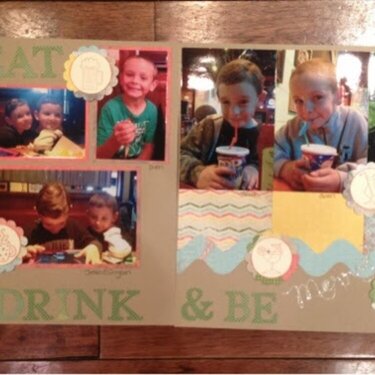 Using Stampin&#039; Up stamps in Scrapbooking- Eat, Drink and Be Merry
