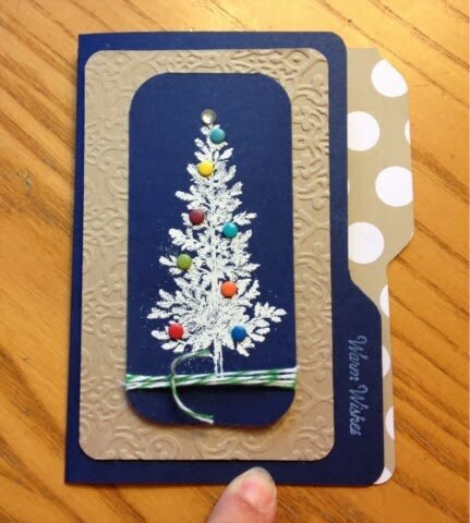 Lovely as a Tree Embossed Christmas Tree Card