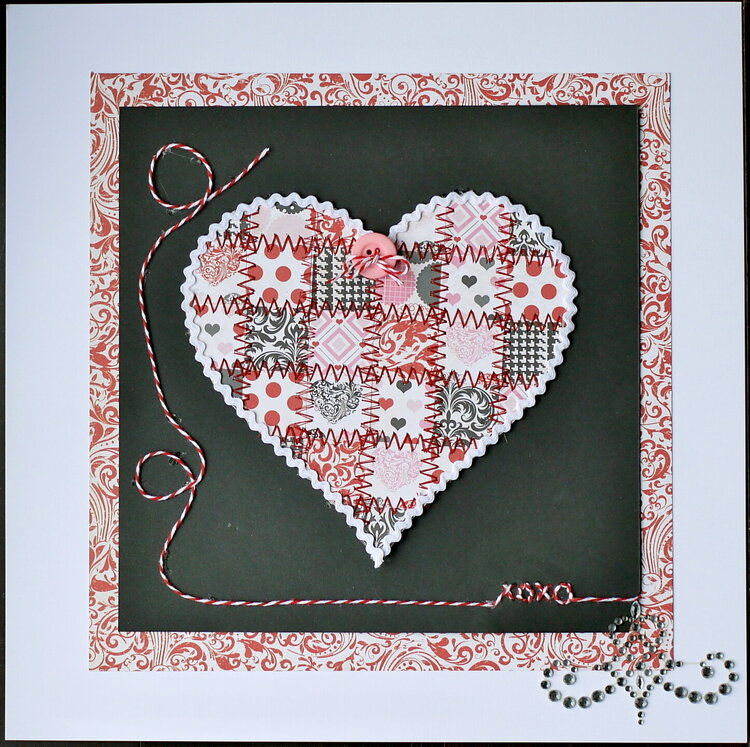 ~~Scraputante~~Paper Quilt--Valentine Heart