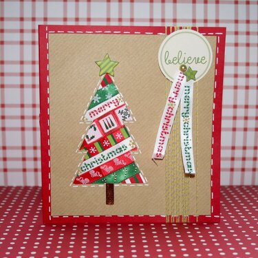 Christmas Card Series - Card 1 - Ribbon Tree.
