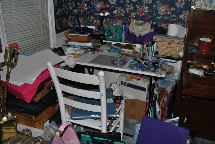 This was my first scrap work area, but i quickly outgrew this spot.