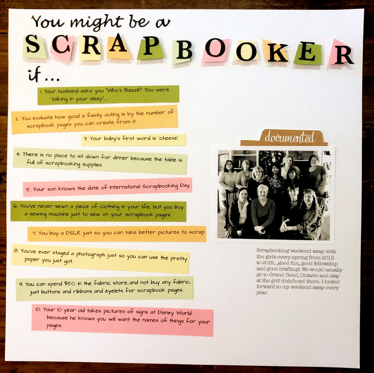 You Might Be a Scrapbooker