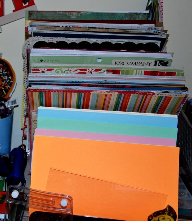 Patterned paper storage and organize idea