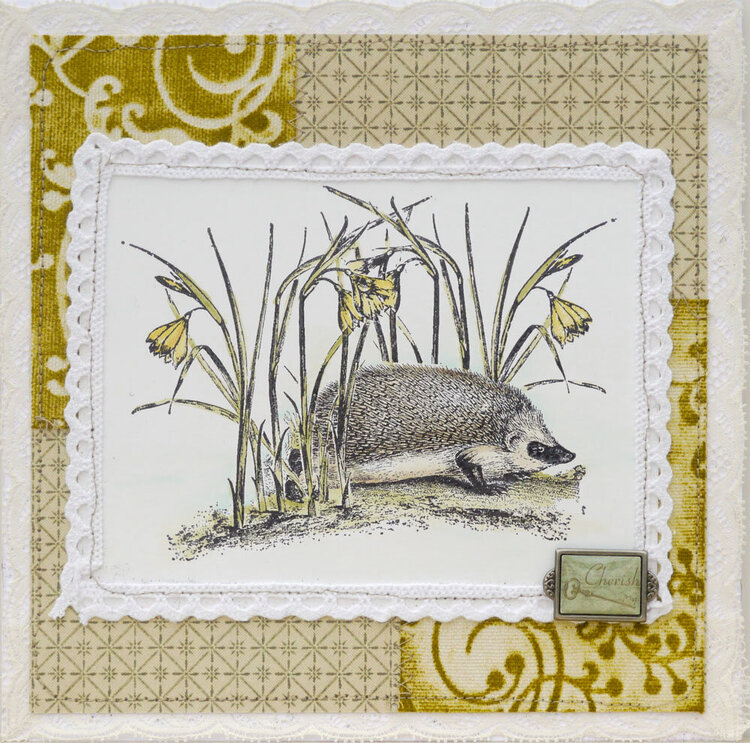 LaBlanche Stamp Company - Hedgehog with Flowers
