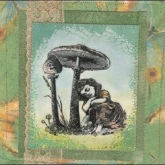 New LaBlanche Stamp Company - Girl Under Mushroom