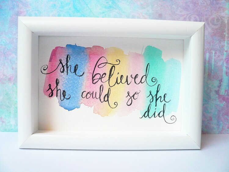 She believed she could so she did - inspirational wall art