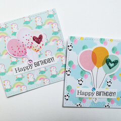 Baby twins birthday cards