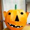 Paper mache Jack O'Lantern for Halloween
