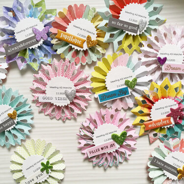 Paper rosette magnets