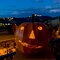 Paper mache Jack O'Lantern for Halloween