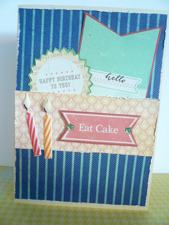 Birthday card &quot;eat cake&quot;