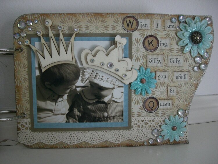 Brother and sister mini chipboard album