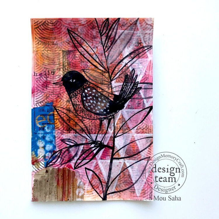 Art Journal Page - Bird