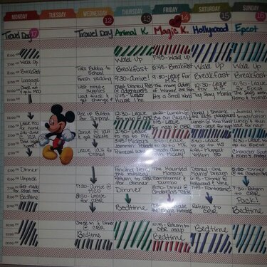 Disney World Schedule