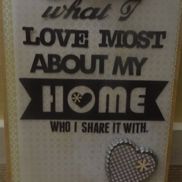 &quot;my home&quot; clipboard wall hanging