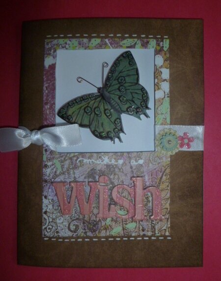 Open window butterfly card