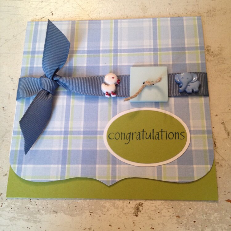 Congratulations for Baby Boy (outside of card)
