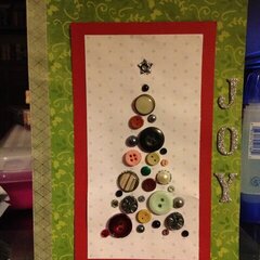 Button Christmas Tree Card