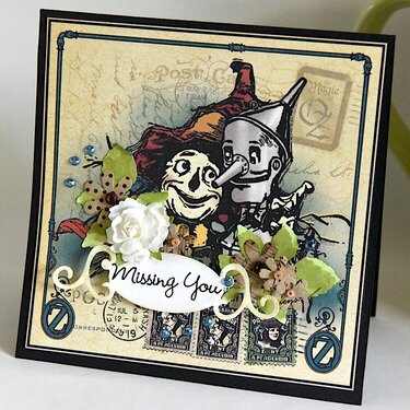 Graphic45 Missing You  6x6 Card