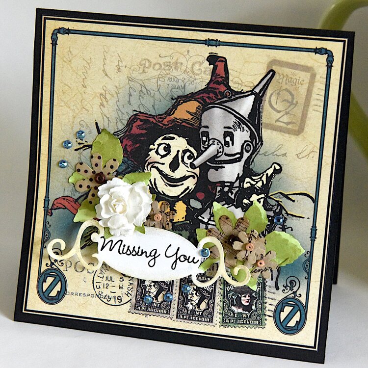 Graphic45 Missing You  6x6 Card