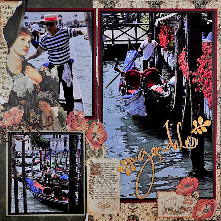 Venice Italy, Gondoliers - RIGHT SIDE