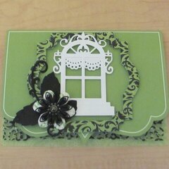 Green and Black Christmas Card