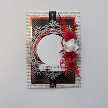 Red &amp; Black Birthday Card