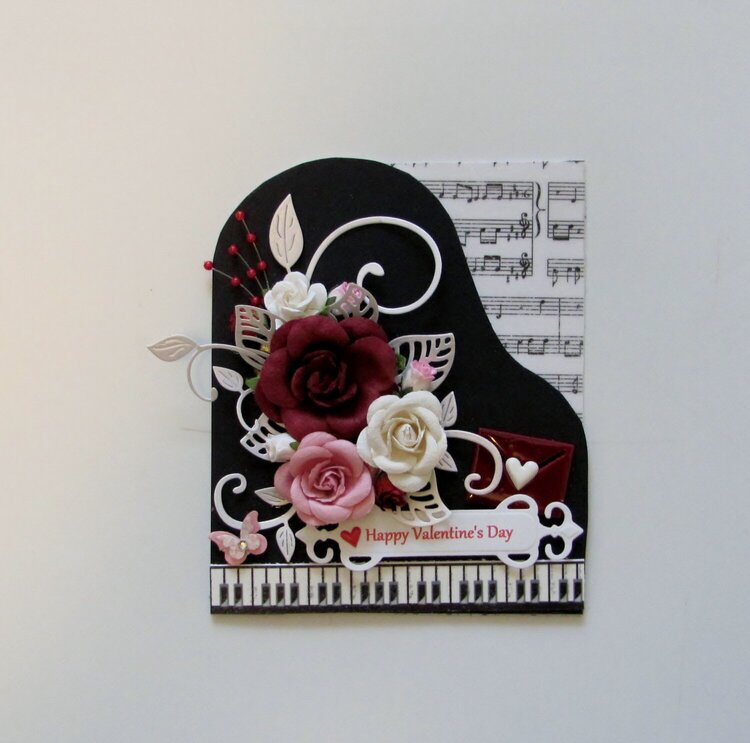 Piano Valentine&#039;s Day Card