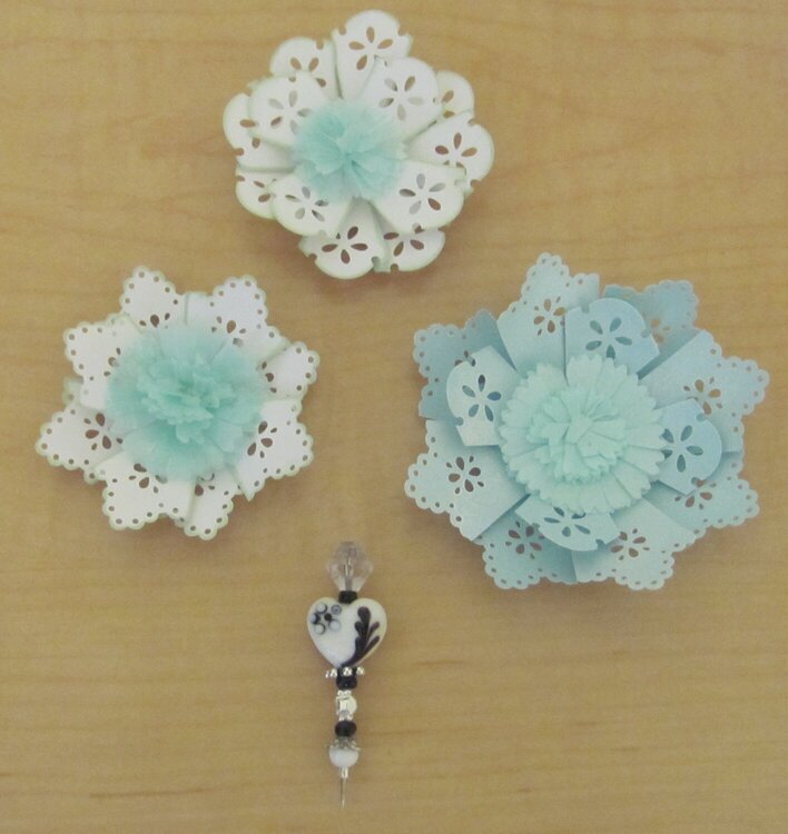 Paper Flowers and Stick Pin