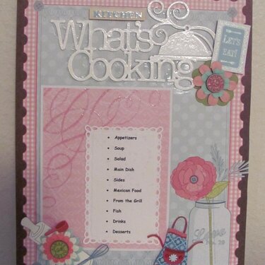 Recipe Book - Table of Contents