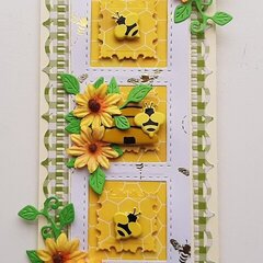 Happy Bee-Day Slimline Card