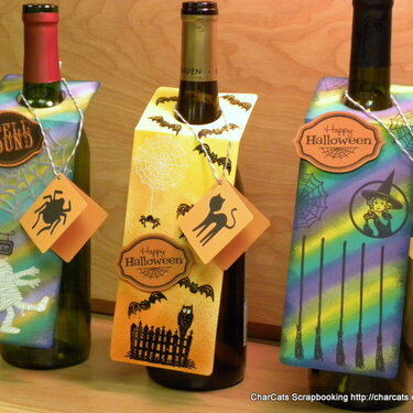 Halloween wine gift tag/cards