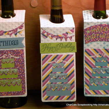 Birthday wine gift tag/cards
