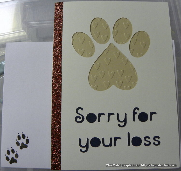 Sorry for your loss Paw card