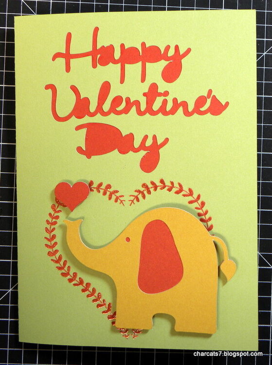 Happy Valentine&#039;s Day w/elephant