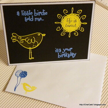 A Little Birdie Birthday Card
