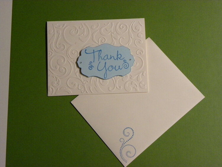 Thank You card for swap
